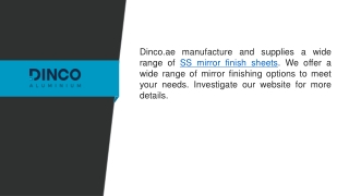 Ss Mirror Finish Sheets  Dinco.ae