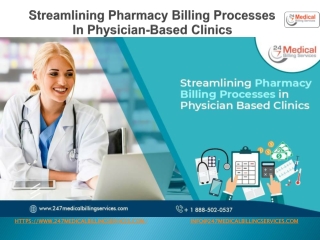 Streamlining Pharmacy Billing Processes In Physician Based Clinics