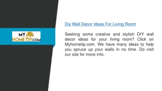 Diy Wall Decor Ideas For Living Room  Myhometip.com