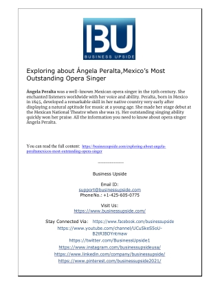 Exploring about Ángela Peralta,Mexico’s Most Outstanding Opera Singer