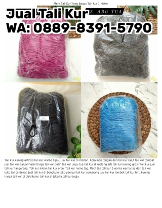 088ᑫ•8Зᑫ1•57ᑫ0 (WA) Perbedaan Tali Macrame Dan Tali Kur Tali Kur Ikat Rambut
