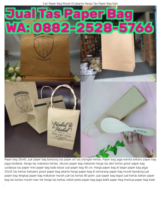 O882.2528.5ᜪᏮᏮ (WA) Paper Bag Warna Hitam Paper Bag Goodies Murah