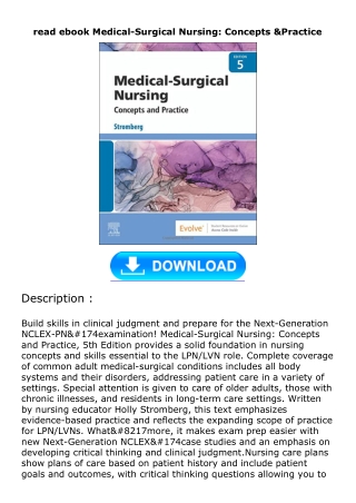 read ebook Medical-Surgical Nursing: Concepts & Practice