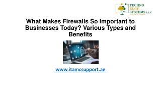 What Makes Firewalls So Important to Businesses Today Various Types and Benefits