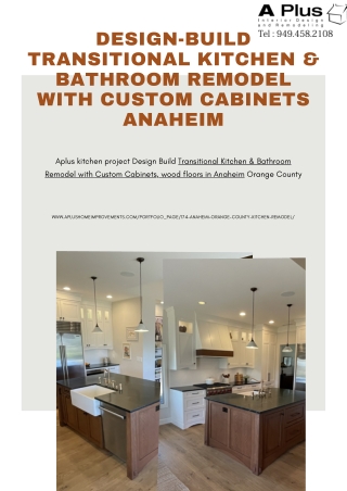 DesignBuild Transitional Kitchen & Bathroom Remodel with Custom Cabinets Anaheim