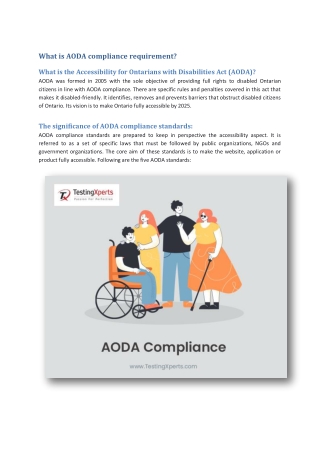 What is AODA compliance requirement?