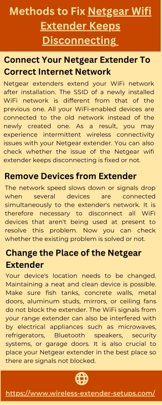 Methods to Fix Netgear Wifi Extender Keeps Disconnecting