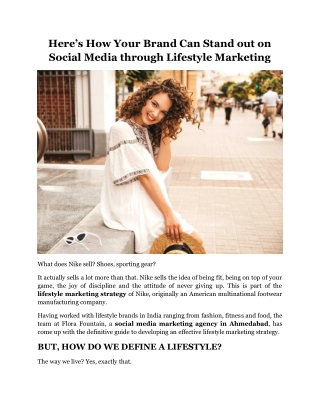 Here’s How Your Brand Can Stand out on Social Media through Lifestyle Marketing
