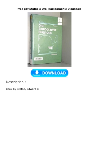 free pdf Stafne's Oral Radiographic Diagnosis
