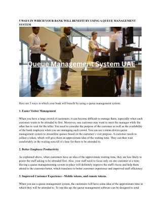 Queue Management System UAE