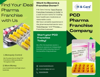 PCD Pharma Franchise Company - H & Care Incorp