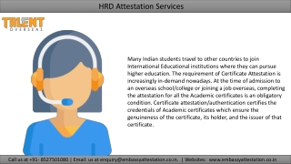 Get Complete Information for HRD Certificate Attestation