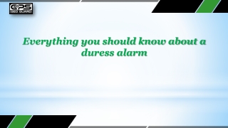 Duress Alarms