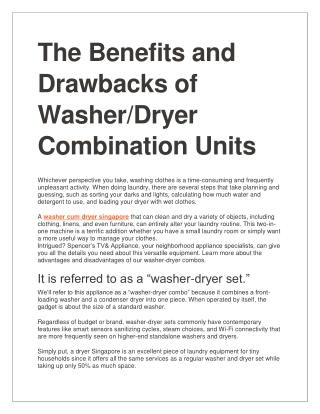There are six benefits to front-load washing machines in Singapore.