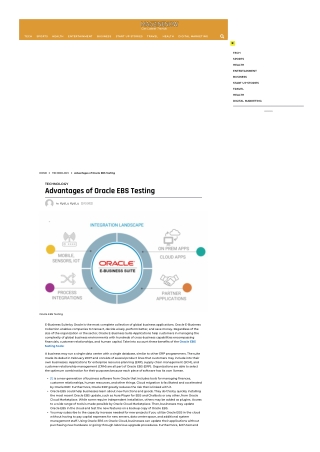 Advantages of Oracle EBS Testing