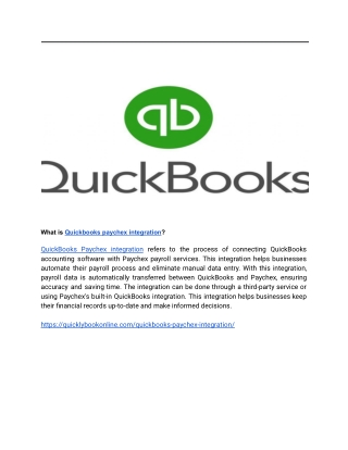 What is quickbooks paychex integration (5)