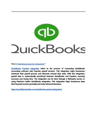 What is quickbooks paychex integration (5)