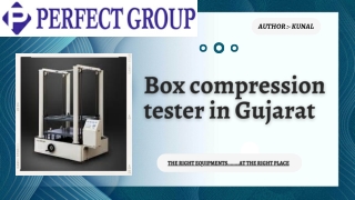 Box compression tester in Gujarat ppt