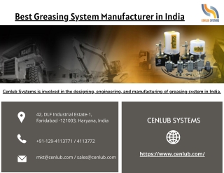 Best Greasing System Manufacturer in India