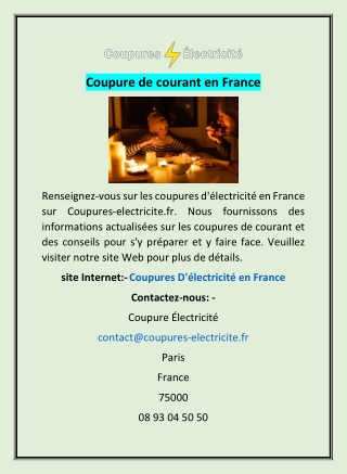 Coupure de courant en France