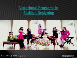 Vocational Programs in Fashion Designing