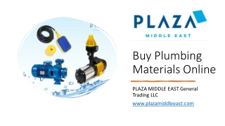 Buy Plumbing Materials Online_