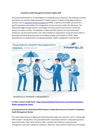 Population Health Management Market