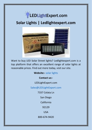 Solar Lights  Ledlightexpert