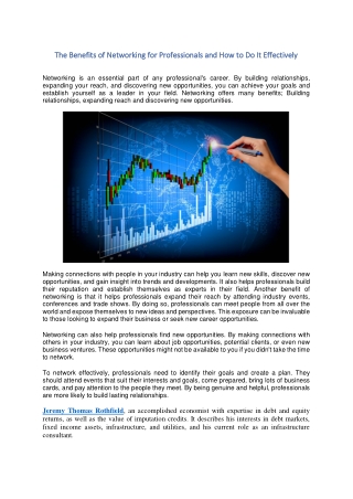 The Benefits of Networking for Professionals and How to Do It Effectively