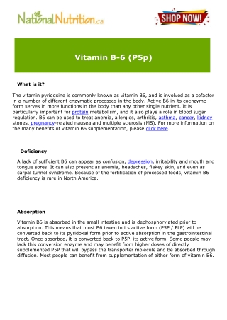 Vitamin B-6 (P5p)