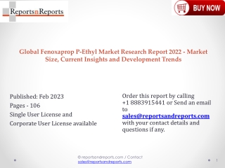 Fenoxaprop P-Ethyl Market 2023