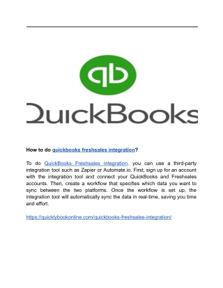 How to do quickbooks freshsales integration (2)