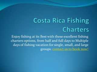 Top Costa Rica Fishing Charter Company