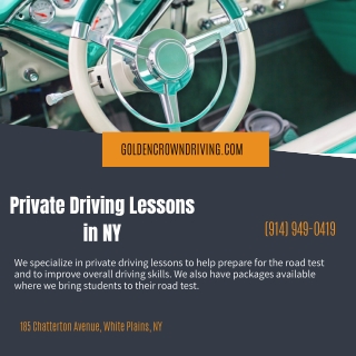 Private Driving Lessons in NY