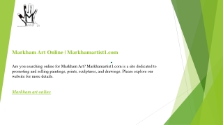 Markham Art Online  Markhamartist1.com