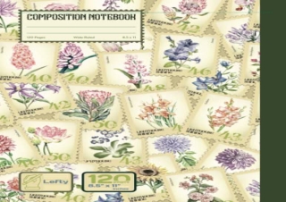 PDF Left-Handed Composition Notebook – the book's spine on the 'Right': Flower S