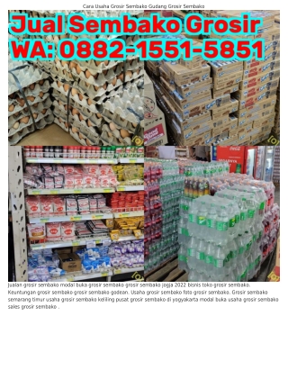 O882•l55l•585l (WA) Grosiran Sembako Lengkap Sembako Harga Pabrik