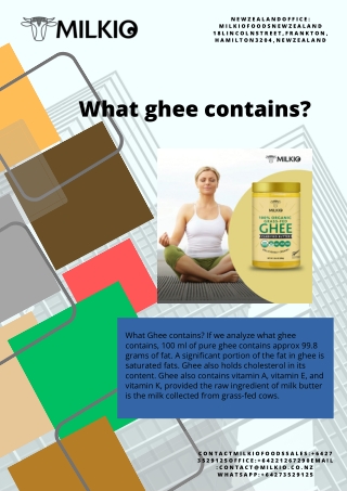 What ghee contains