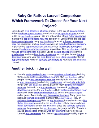 Ruby On Rails vs Laravel Comparison Which Framework To Choose For Your Next Project (1)