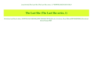 [read ebook] The Last She (The Last She series  1) ^DOWNLOAD E.B.O.O.K.#