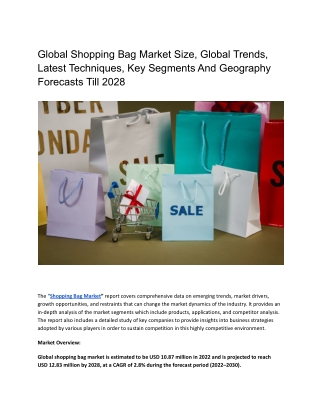 Global Shopping Bag Market