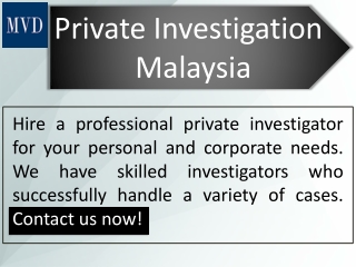 Private Investigation Malaysia