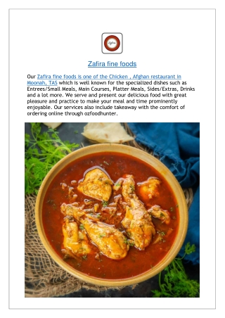 Up to 10% offer Zafira fine foods Moonah - Order now!!
