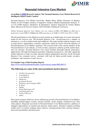 Japan Neonatal Intensive Care Market