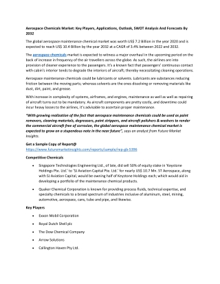 Aerospace Chemicals Market