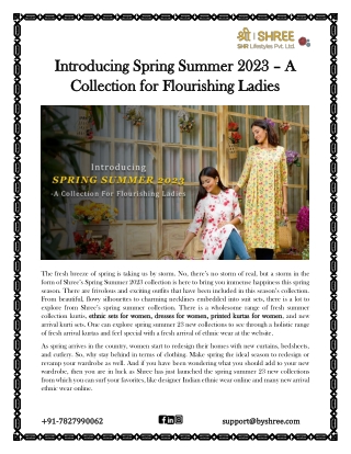 Introducing Spring Summer 2023 – A Collection for Flourishing Ladies
