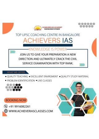 Top UPSC Coaching Centre In Bangalore