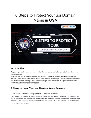 6 Steps to Protect Your .us Domain Name in USA