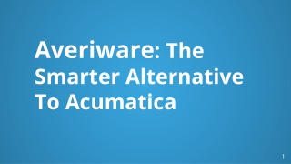 Averiware_ The Smarter Alternative To Acumatica