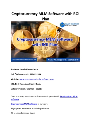 Cryptocurrency MLM software with ROI Plan (8)